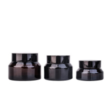 20g 40g 60g amber glass cosmetic jars for face cream eye cream